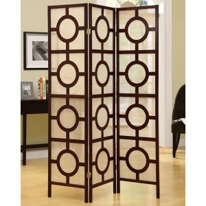 Monarch Specialties 4620 3 Panel Folding Screen in Cappuccino - All