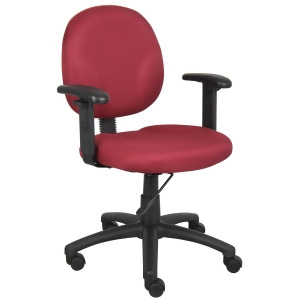 Boss Chairs Boss Diamond Task Chair In Burgundy w/ Adjustable Arms - All