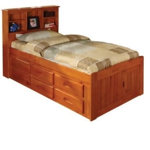 American Furniture Classics Bookcase Twin Bed In Honey - All