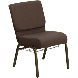 Flash Furniture Hercules Series 21 Inch Extra Wide Brown Church Chair w/ Communi - All