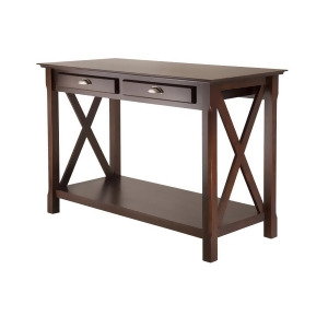 Winsome Wood Xola Console Table w/ 2 Drawers in Cappuccino - All