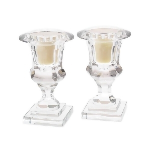 Go Home Pair Of Crystal Urn Candleholders - All