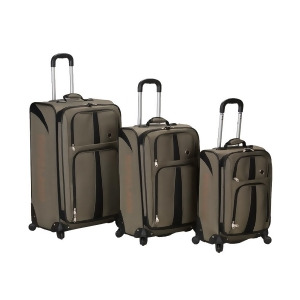 Rockland 3 Piece Luggage Set In Khaki - All