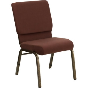Flash Furniture Hercules Series 18.5 Inch Wide Brown Stacking Church Chair w/ Go - All