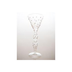 Abigails Gatsby Wine Glass In Gold Dots Set of 4 - All