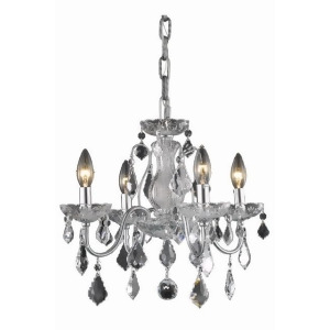 Lighting By Pecaso Christiane Collection Hanging Fixture D17in H15in Lt 4 Chrome - All