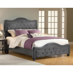 Hillsdale Trieste Upholstered Fabric Bed in Pewter - All
