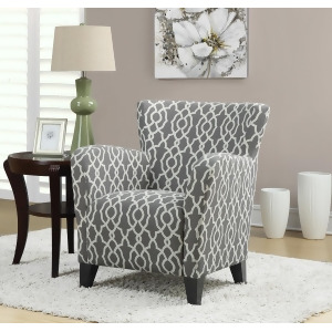 Monarch Specialties Brown Bell Pattern Fabric Club Chair I 8071 - All