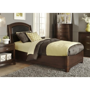 Liberty Furniture Avalon Leather Bed in Dark Truffle Finish - All