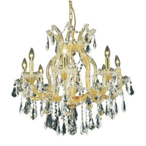 Lighting By Pecaso Karla Collection Hanging Fixture D26in H26in Lt 8 1 Gold Fini - All