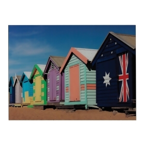 Sterling Industries 51-10122 Beach Hut-Beach Hut Image Printed On Glass Set of - All