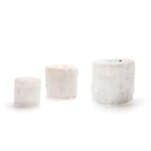Go Home Set Of 3 Round Rock Crystal Votives - All