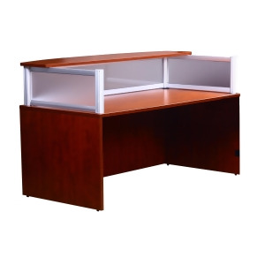 Boss Chairs Plexiglass Reception Desk in Cherry - All