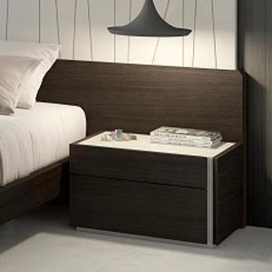 J M Furniture Porto Nightstand in Light Grey Wenge - All