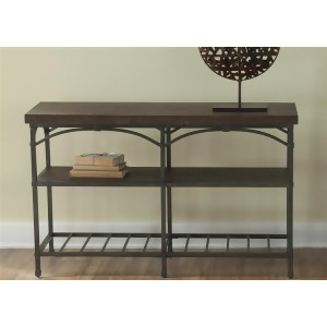 Liberty Furniture Franklin Sofa Table in Rustic Brown Finish - All