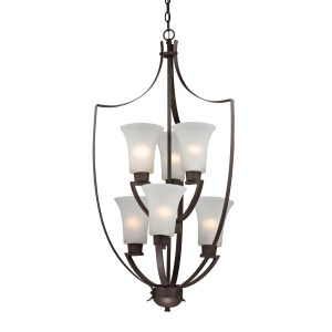 Cornerstone Foyer Collection 6 Light Chandelier In Oil Rubbed Bronze 7726Fy/10 - All