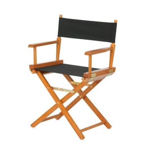 Yu Shan Director's Chair In Honey Oak Frame with Black Canvas - All