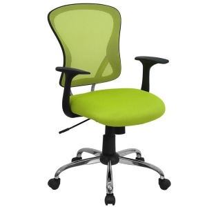 Flash Furniture Mid-Back Green Mesh Office Chair w/ Chrome Finished Base H-836 - All