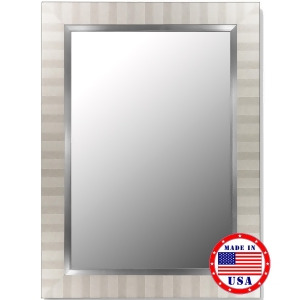 Hitchcock Butterfield Parma Silver And Stainless Liner Framed Wall Mirror - All