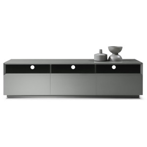 J M Tv023 Grey Gloss Tv Stand - All