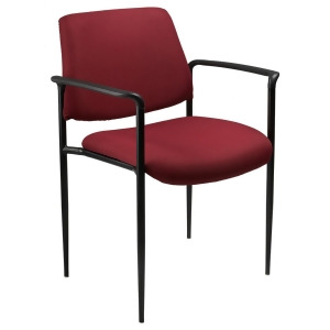 Boss Chairs Boss Square Back Diamond Stacking Chair w/ Arm in Burgundy - All