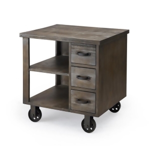 Madison Park Cirque Accent End Table on Wheels - All