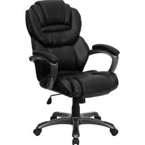 Flash Furniture High Back Black Leather Executive Office Chair w/ Leather Padded - All