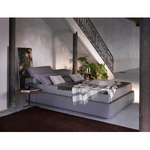 J M Furniture Tower Storage Bed in Grey Eco Leather - All