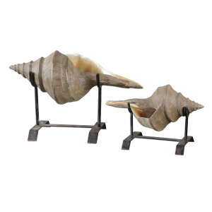 Uttermost Conch Shell Sculpture Set of 2 - All