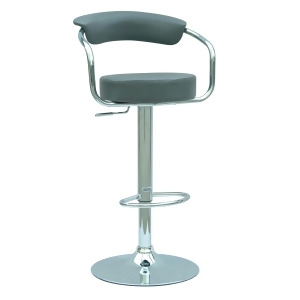 Chintaly 0326 Pneumatic Gas Lift Adjustable Height Swivel Stool In Dark Grey - All