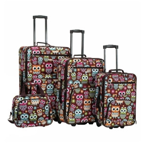 Rockland Owl 4 Piece Luggage Set - All