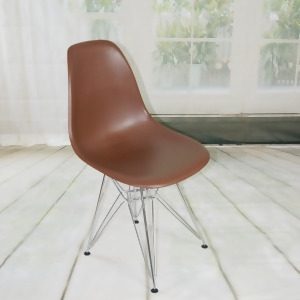 Mod Made Paris Tower Collection Side Chair With Chrome Leg In Chocolate Set of - All