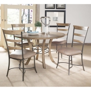 Hillsdale Charleston 5 Piece Wood Base Dining Set w/ Ladder Back Chairs - All