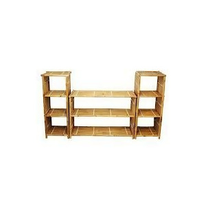 Bamboo 3 Piece Shelf System - All