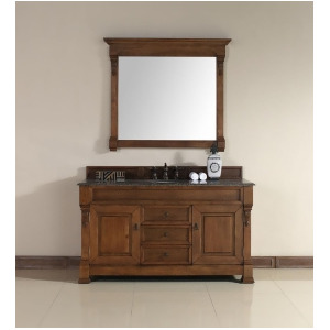 James Martin Brookfield 60 Single Vanity And Mirror Set In Country Oak - All