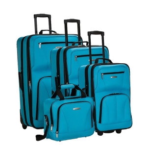 Rockland Turquoise 4 Piece Luggage Set - All