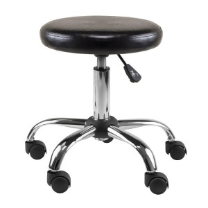 Winsome Wood Clark Round Cushion Swivel Stool with adjustable height - All