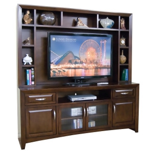Sunny Designs Cappuccino Collection Two Piece Entertainment Wall In Cappuccino - All