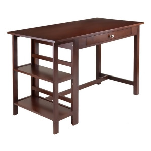 Winsome Wood Velda Writing Desk with 2 Shelves - All