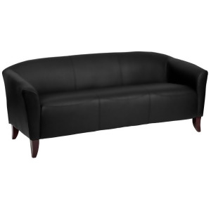 Flash Furniture Hercules Imperial Series Black Leather Sofa 111-3-Bk-gg - All