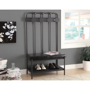 Monarch Specialties 4545 Hall Entry Bench in Charcoal Gray - All