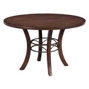 Hillsdale Cameron Dining Table w/ Metal Ring in Chestnut Brown - All