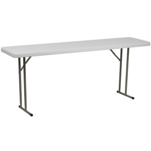Flash Furniture 18 x 72 Granite White Plastic Folding Training Table Rb-1872-g - All