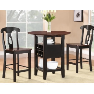 Homelegance Atwood 3 Piece Drop Leaf Counter Height Dining Room Set - All