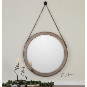 Uttermost Loughlin Round Wood Mirror - All