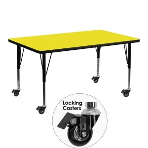 Flash Furniture Mobile 24 X 48 Rectangular Activity Table With 1.25 Thick Hig - All