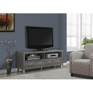 Monarch Specialties Dark Taupe Reclaimed-Look Tv Console With 4 Drawers I 2517 - All
