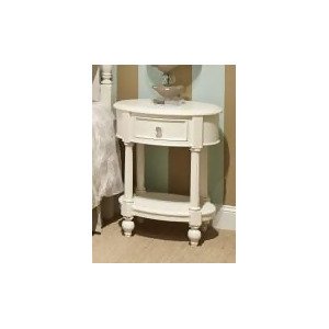 Legacy Harmony Oval Night Stand In Antique Linen White - All