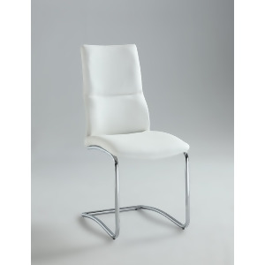Chintaly Piper Curved Back Side Chair In White Set of 2 - All