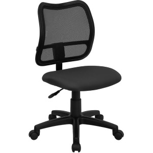 Flash Furniture Mid-Back Mesh Task Chair w/ Gray Fabric Seat Wl-a277-gy-gg - All